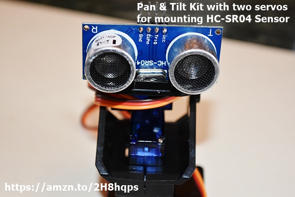 Ultrasonic Sensor on Pan & Tilt Kit
